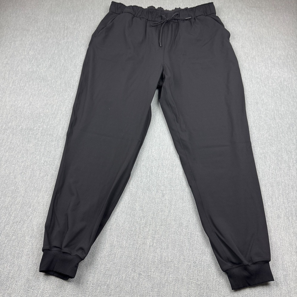 Lululemon Jogger Pants Womens 14 Black Keep‎ Moving Training Running Gym W5CV4S